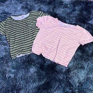 Two cropped t-shirts!